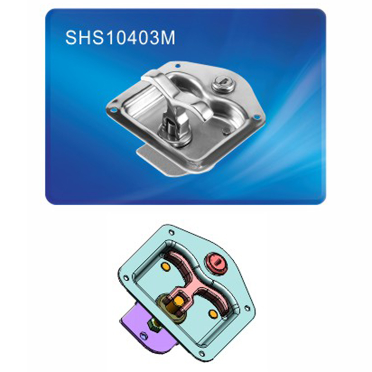 304不锈钢工业设备门盒锁 嵌入式液压设备隐藏门锁SHS10403M